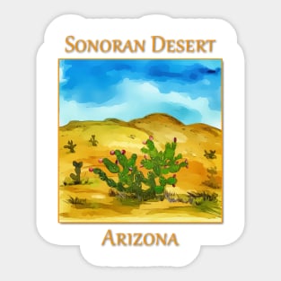 Prickly Pear Cactua as seen in the Sonoran Desert Sticker